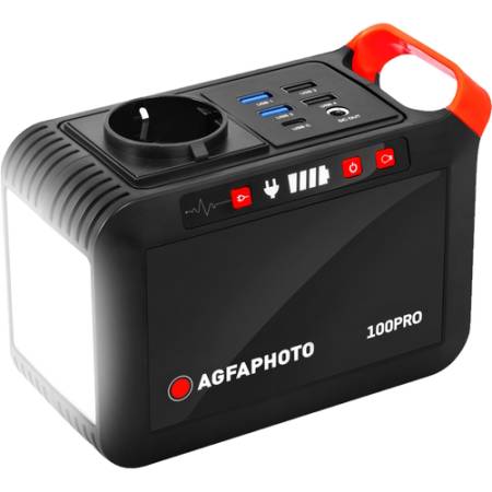 AgfaPhoto Powercube 100PRO - generator o poj 88,8Wh, 230V AC, USB