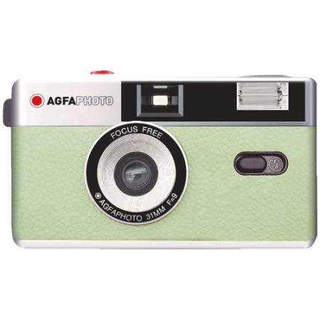AfgaPhoto Reusable Camera - aparat analogowy wielokrotnego użytku, 35mm, zielony