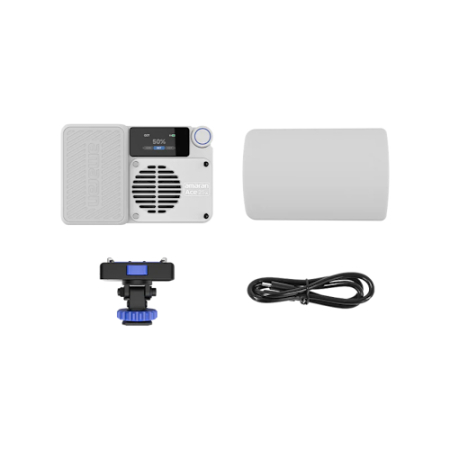Amaran Ace 25x White - lampa LED, Bi-Color, 2700-6500K, 32W, 4500mAh, biała - zawartość zestawu