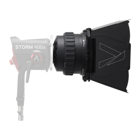 Aputure CF7 Fresnel and Barn Doors Kit - soczewka Fresnela z wrotami do lampy Storm 400x (15º-40º, Bowens) - przykład użycia