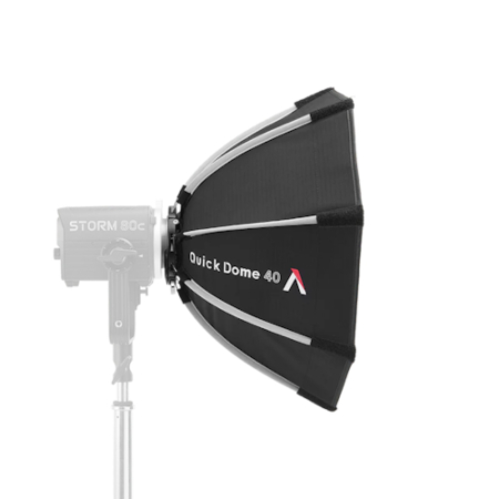 Aputure Quick Dome 40 - okrągły softbox 40cm, modyfikator światła z akcesoriami (do lampy Storm 80c, szybki montaż, Mini ProLock)