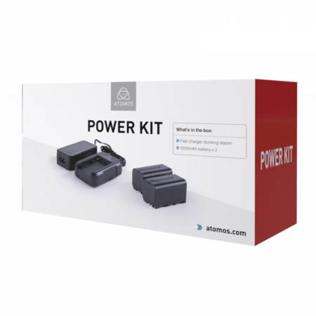 Atomos ATOMXPWKT2 POWER KIT - zestaw do rekorderów ładowarka + 2 akumulatory