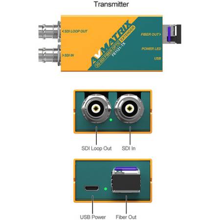 AVMATRIX FE1121 - 3G-SDI Fiber Optic Extender