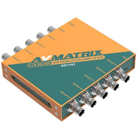 AVMATRIX SD1191 - 1×9 SDI Reclocking Distribution Amplifier