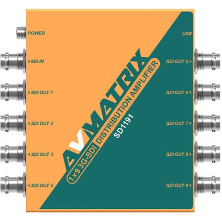 AVMATRIX SD1191 - 1×9 SDI Reclocking Distribution Amplifier