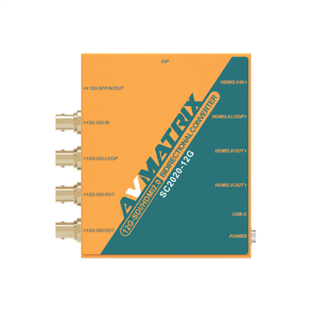AVMATRIX SC2020-12G-RX - 12G-SDI/HDMI2.0 Bidirectional Converter With SFP Module RX