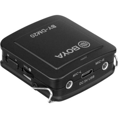 Boya BY-DM20 - zestaw, mini mikser audio + 2x mikrofon krawatowy, USB-C / Lightning