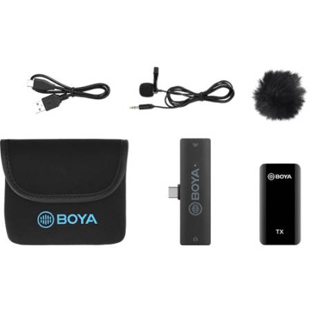 Boya BY-XM6-S5 - dwukanałowy mikrofon bezprzewodowy, 2.4GHz, USB-C