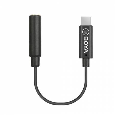 Boya BY-K4 - adapter, przejściówka ( Jack F 3.5mm TRRS - USB-C )