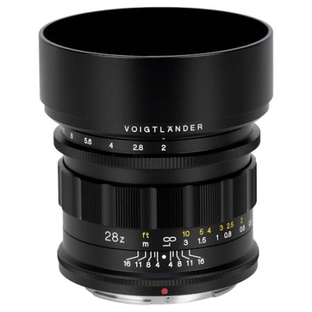 Voigtlander APO Lanthar 28mm F2 - obiektyw stałoogniskowy, Nikon Z - obiektyw z osłoną przeciwsłoneczną