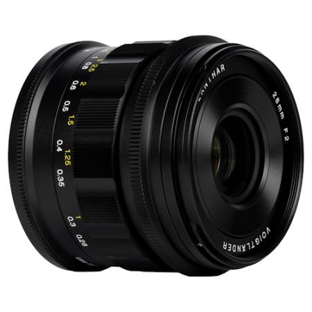 Voigtlander APO Lanthar 28mm F2 - obiektyw stałoogniskowy, Nikon Z - przód obiektywu
