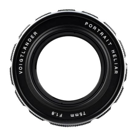 Voigtlander Portrait Heliar 75mm F1.8 - obiektyw stałoogniskowy, Nikon Z - przód obiektywu