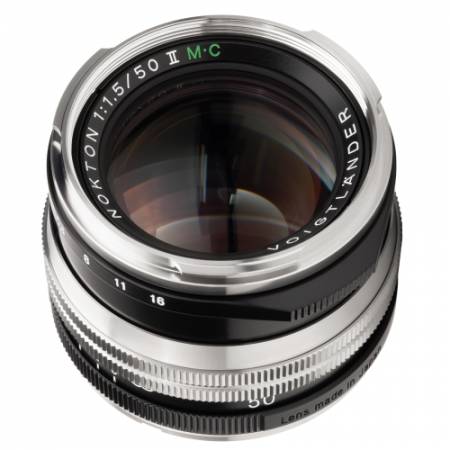 Voigtlander Nokton II 50mm f/1.5 - obiektyw stałoogniskowy, Leica M (MC), niklowy