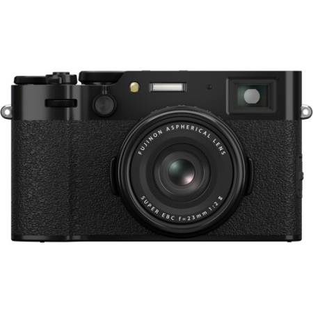 FUJIFILM X100VI - zestaw, aparat cyfrowy 40.2Mpx, APS-C, obiektyw 23mm/F2, czarny - przód