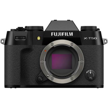 FUJIFILM X-T50 + XC15-45MM - zestaw, aparat bezlusterkowy 40.2Mpx, APS-C + obiektyw 15-45mm, F3.5-5.6 (czarny) - przód