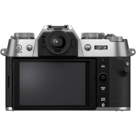 FUJIFILM X-T50 + XC15-45MM - zestaw, aparat bezlusterkowy 40.2Mpx, APS-C + obiektyw 15-45mm, F3.5-5.6 (srebrny) - tył