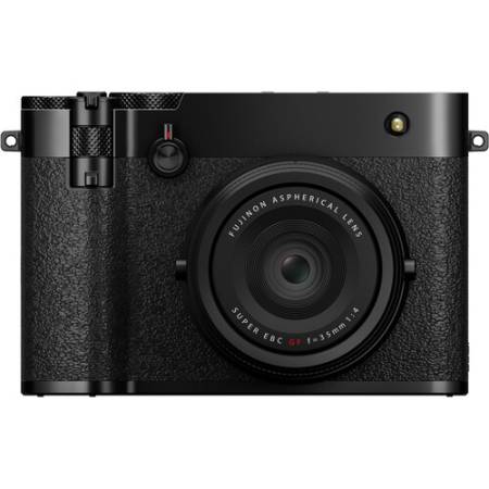 FUJIFILM GFX100RF - zestaw, aparat cyfrowy 102Mpx, APS-C + obiektyw 35mm, F4, czarny - przód