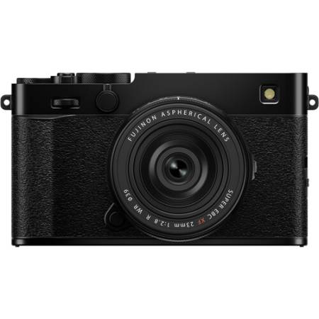 FUJIFILM X-E5 + XF23MM - zestaw, aparat bezlusterkowy 40.2Mpx, APS-C + obiektyw 23mm, F2.8 (czarny) - przód