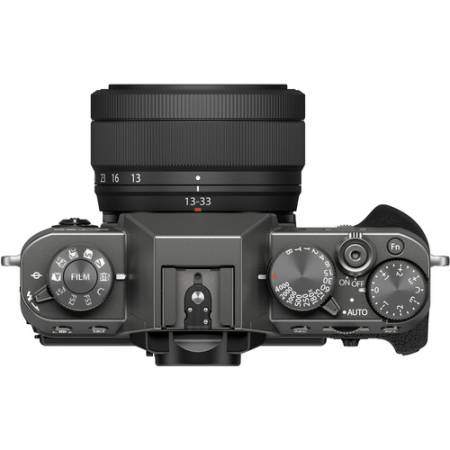 FUJIFILM X-T30 III + XC13-33MM - zestaw, aparat bezlusterkowy 26.1Mpx, APS-C + obiektyw 13-33mm, F3.5-6.3 (czarno-srebrny) - góra