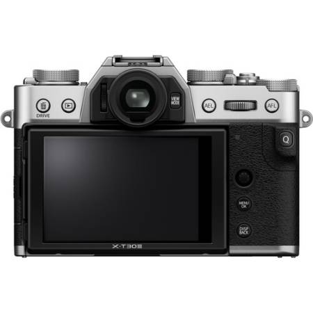 FUJIFILM X-T30 III + XC13-33MM - zestaw, aparat bezlusterkowy 26.1Mpx, APS-C + obiektyw 13-33mm, F3.5-6.3 (srebrny) - tył