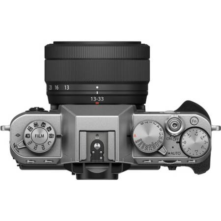 FUJIFILM X-T30 III + XC13-33MM - zestaw, aparat bezlusterkowy 26.1Mpx, APS-C + obiektyw 13-33mm, F3.5-6.3 (srebrny) - góra