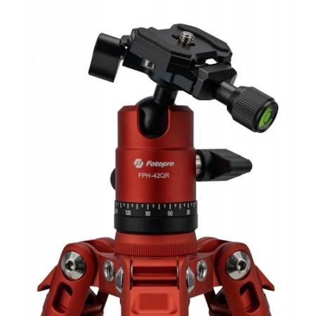 Fotopro X-Aircross 3 - zestaw, statyw Carbon, 16-151cm, głowica foto, udźwig 10kg, pomarańczowy