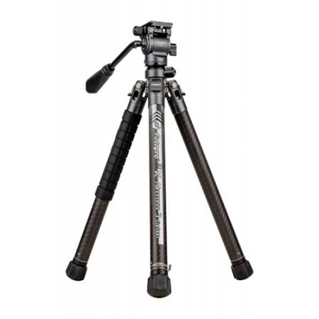 Fotopro X-Aircross 3 Lite - zestaw, statyw Carbon, 17-150cm, głowica video, udźwig 3kg, szary