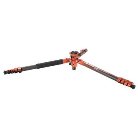 Fotopro X-Airfly - zestaw, statyw Carbon, głowica foto, 10,5-160cm, udźwig 5kg, pomarańczowy