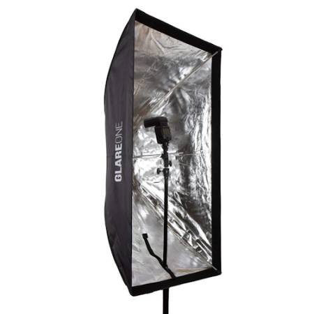 GlareOne SERSOFT80X120 - softbox parasolkowy prostokątny 80x120cm do lamp reporterskich