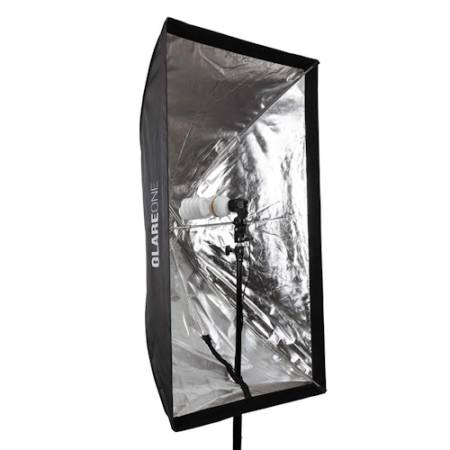 GlareOne SERSOFT80X120 - softbox parasolkowy prostokątny 80x120cm do lamp reporterskich