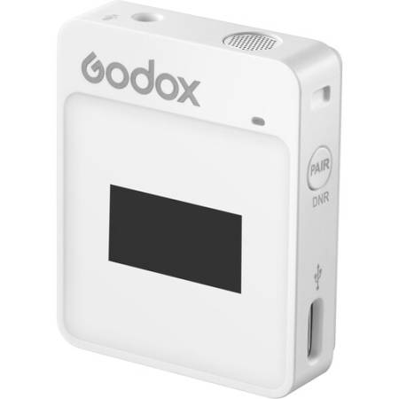 Godox MoveLink II M2 - mikroport, bezprzewodowy system audio 2.4GHz, jack 3.5mm, biały