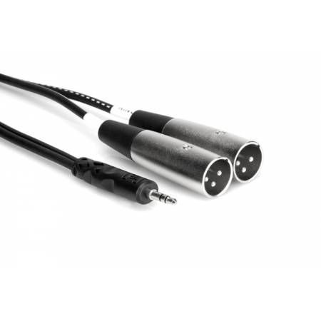 Hosa CYX-402M - kabel stereo (TRS 3.5mm - 2x XLRM) / długość 2m