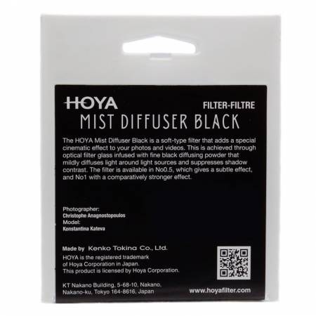 Hoya Mist Diffuser Black No 0.5 - filtr artystyczny, stylowy efekt kinowy