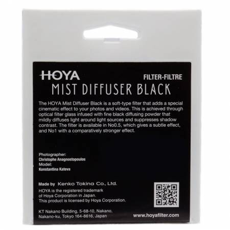 Hoya Mist Diffuser Black No 1 - filtr artystyczny, stylowy efekt kinowy