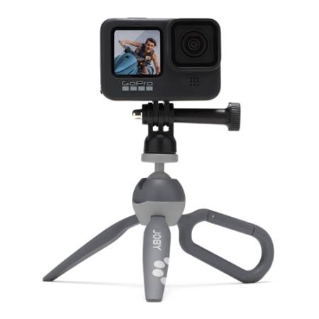 Joby Handypod Clip Action - mini statyw z mocowaniem na smartfona zmocowaneim na kamerę sportową i karabińczykiem, szary_8