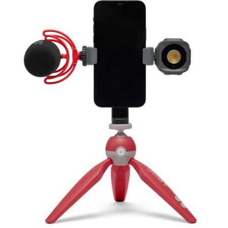 Joby HandyPod 2 Red Kit - zestaw, mini statyw z głowicą kulową i uchwytem na telefon, czerwony