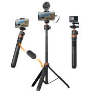 K&F Concept KF4158 MS08 - selfie stick i mini statyw 2w1 (pilot, uchwyt do smartfona i kamer sportfowych, 1/4
