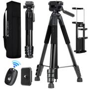 K&F Concept KF4965 - zestaw video, statyw S254A3 + głowica BV01 (Alu, pilot, uchwyt do smartfona/na tablet, udźwig 4kg,