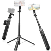 K&F Concept KF5559 X97-C - mini statyw 2w1, selfie stick do smartfona (do 180cm, uchwyt zaciskowy i magnetyczny MagSafe)