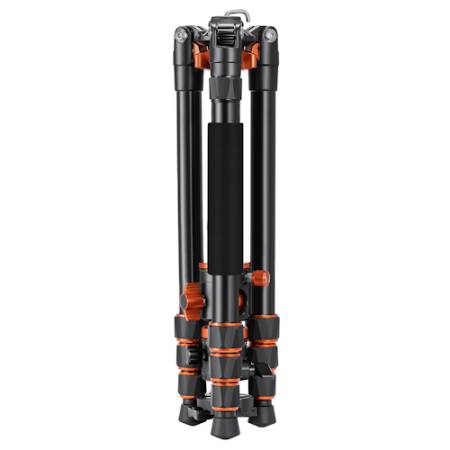K&F Concept KF4171 - statyw T254A4 fotograficzny + głowica kulowa BH-28L (Alu, Arca, funkcja monopodu, łamany, udźwig 10kg, 49-195cm)