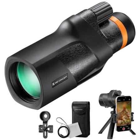 K&F Concept KF4523 - luneta obserwacyjna BaK-4 z adapterem montażowym do smartfona (12x50, czarna) - przykład użycia