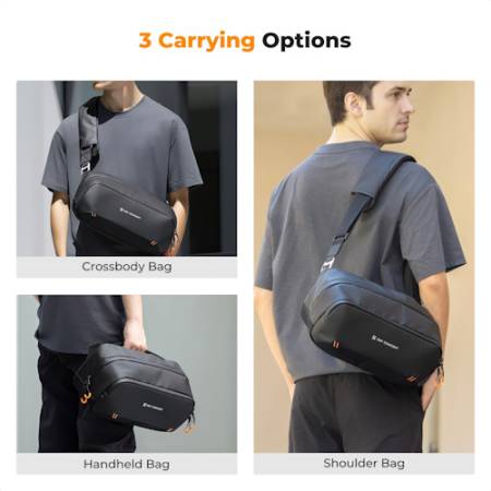K&F Concept KF5344 Urban Wander 17 5 l - torba fotograficzna typu sling (na ramię / naramienna), 5L, czarna - przykład użycia