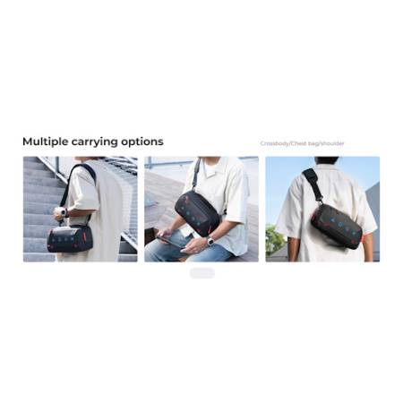 K&F Concept KF5349 Urban Wander 16 5 l - torba fotograficzna typu sling (na ramię, biodrowa), 5L, niebiesko-czarna - przykład użycia
