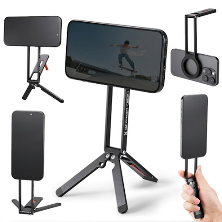 K&F Concept KF5555 MS-47 - mini statyw 2w1, selfie stick do smartfona (magnetyczne mocowanie MagSafe)