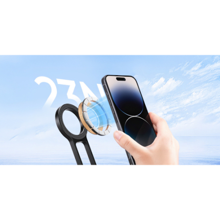 K&F Concept KF5555 MS-47 - mini statyw 2w1, selfie stick do smartfona (magnetyczne mocowanie MagSafe) - przykład użycia