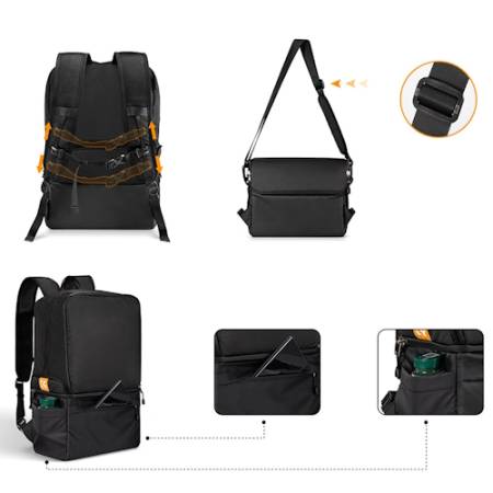 K&F Concept KF13129 - torba, plecak fotograficzny w jednym, 2w1_4