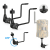 K&F Concept KF5561 - 2x wkręcane mocowanie / uchwyt do kamer obserwacyjnych (gwint 1/4