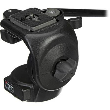 Manfrotto 128RC - głowica video (płaska baza, udźwig 6kg, płytka Quick Release) - zbliżenie z prawej strony