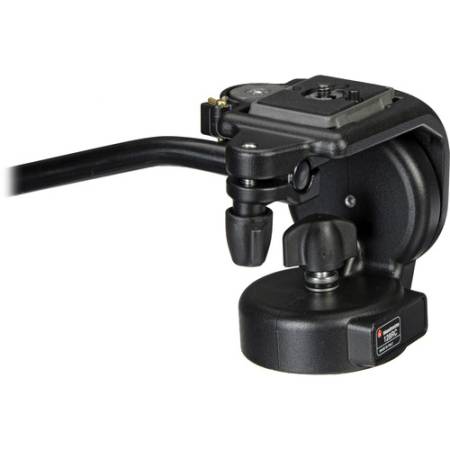 Manfrotto 128RC - głowica video (płaska baza, udźwig 6kg, płytka Quick Release) - zbliżenie z lewej strony