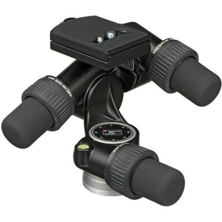 Manfrotto 405 - głowica fotograficzna, z przekładnią zębatą (udźwig 7,5kg, płytka 410PL) - tył głowicy
